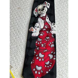 101 Dalmatians Disney Tie Puppy Print Paw Pattern Mens Unisex Teacher Valentines